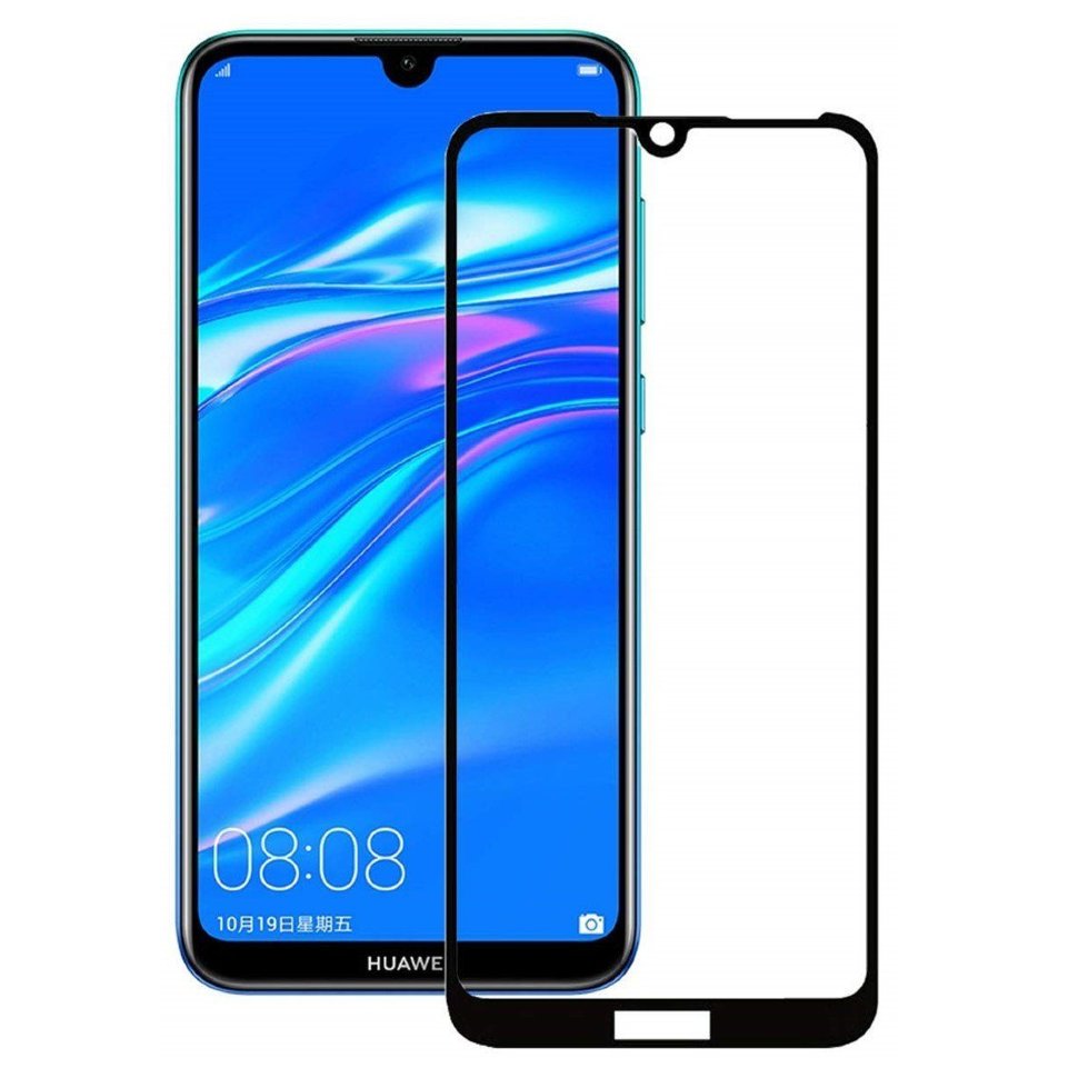 Защитное стекло 3D для Huawei Y7 (2019) DUB-LX1, Y7 Prime (2019), Y7 Pro (2019) (черный)