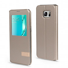 Чехол Usams с окном информации для Samsung Galaxy S6 EDGE+ G928 (Золотистый)
