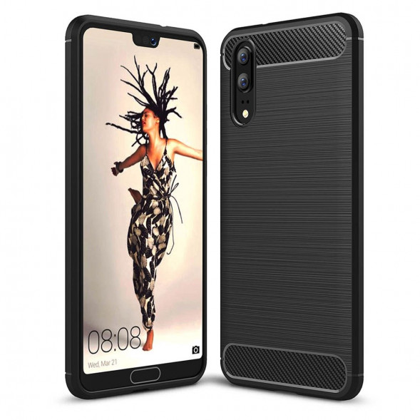 Чехол Carbon Fibre для Huawei P20 (черный)