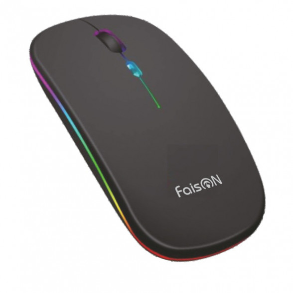 Мышь беспроводная FaisON M-28, Glow подсветка RGB (чёрный)