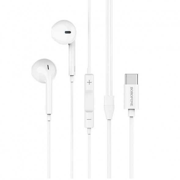Наушники Borofone BM27 Amazing Sound Type-C Earphones (белый)