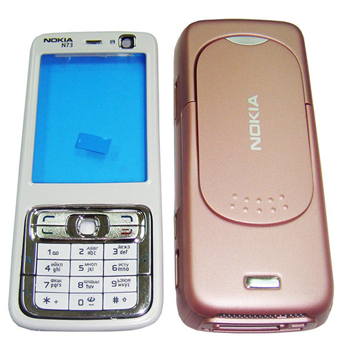 Корпус Nokia N73 с клавиатурой (розово-белый)