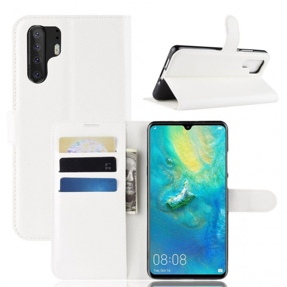 Чехол книжка для Huawei P30 Pro (белый)