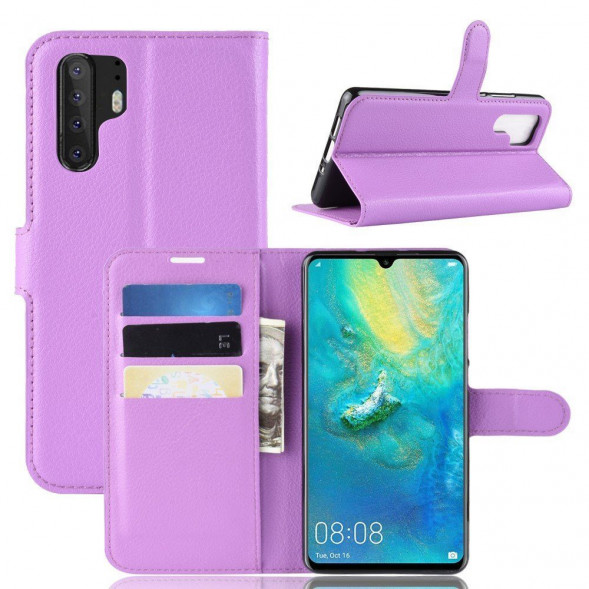 Чехол книжка для Huawei P30 Pro (фиолетовый)