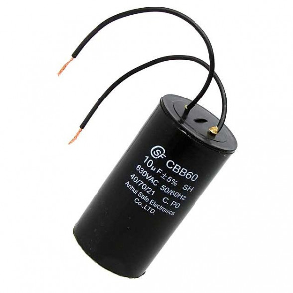 CBB60 10uF 630V WIRE (SAIFU) Конденсатор пусковой