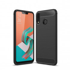 Чехол накладка Carbon Fiber для Asus Zenfone 5Z ZS620KL (Черный)