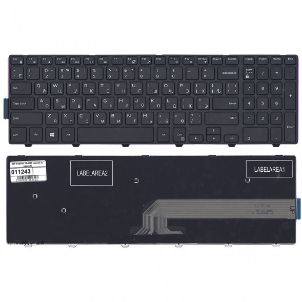 Клавиатура для ноутбука Dell Inspiron 15-5000 5547 5521 5542 (черная) с рамкой 011243