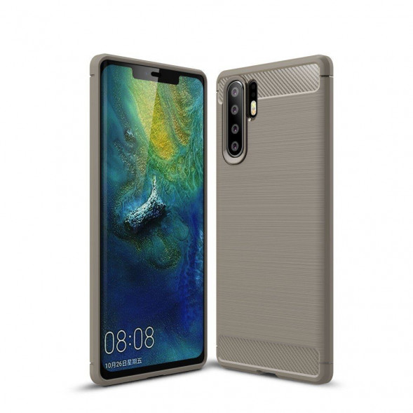 Чехол Carbon Fibre для Huawei P30 Pro (серый)