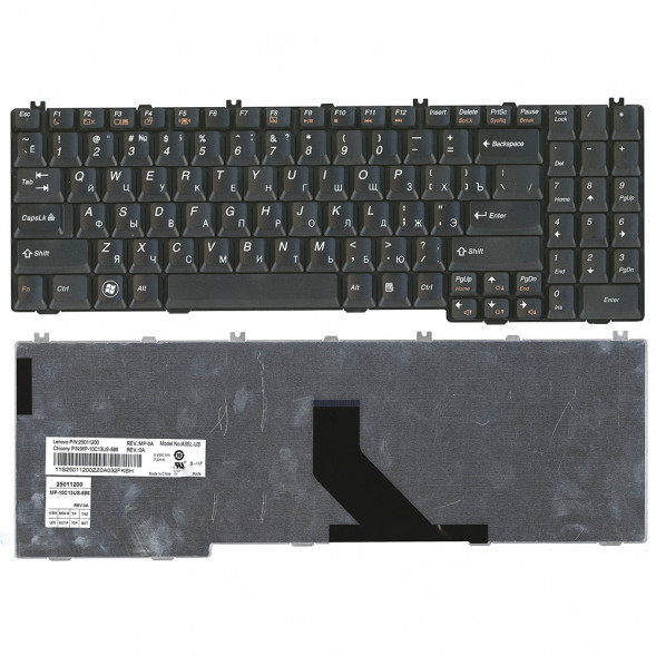 Клавиатура для ноутбука Lenovo G550 G555 B550 B560 V560 (черная)