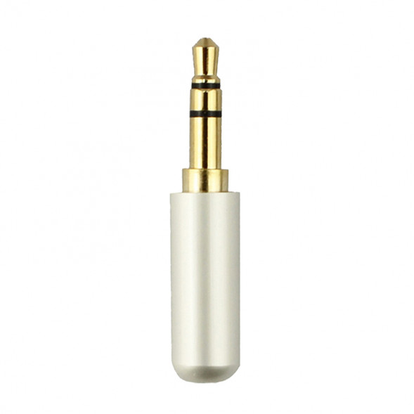 Штекер Audio Jack стерео 3.5мм на кабель, металлический корпус (серебро)