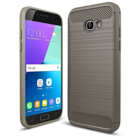 Чехол Carbon Fiber Texture для Samsung Galaxy A5 (2017) A520F (серый)