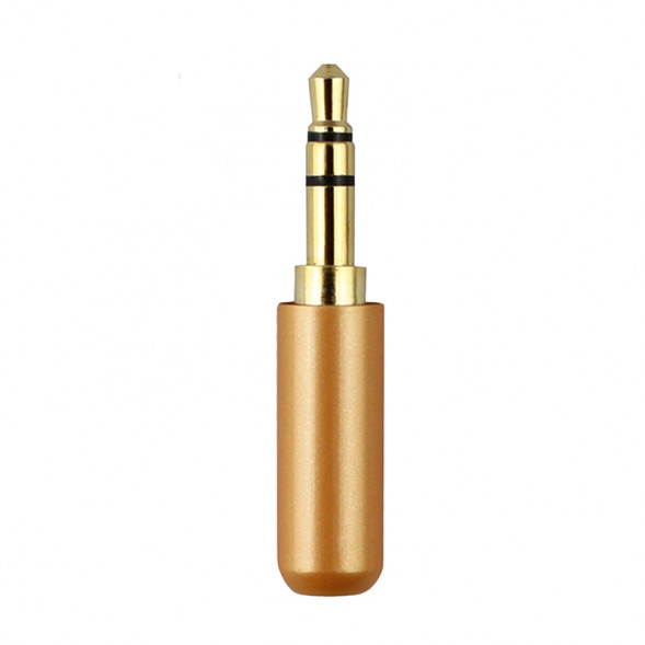Штекер Audio Jack стерео 3.5мм на кабель, металлический корпус (золотистый)