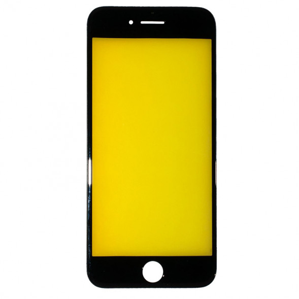Стекло дисплея с рамкой iPhone 7 для переклейки (Черное)