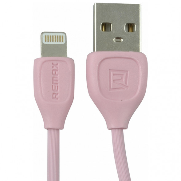 USB кабель для iPhone 5, 5S, 6, SE, 6S, 7 Remax Lesu RC-050i (розовый)