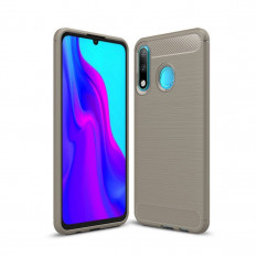 Чехол Carbon Fibre для Huawei P30 Lite, Huawei nova 4e, Honor 20S (MAR-LX1H) (серый)