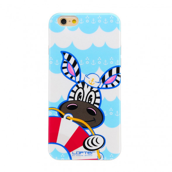 TPU Чехол накладка Lofter для iPhone 6, 6S (Зебра спасатель)