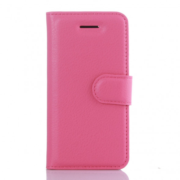 Чехол книжка с визитницей для iPhone 5, 5S, SE (розовый)