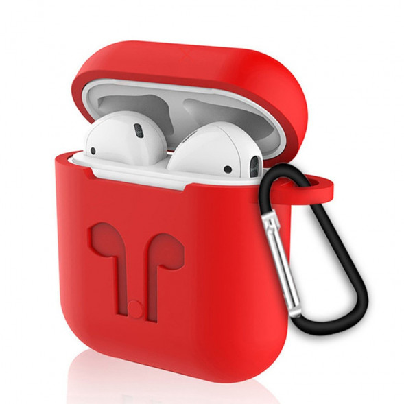 Силиконовый чехол для наушников Apple AirPods Shock Proof (красный)