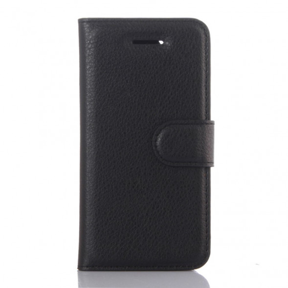 Чехол книжка с визитницей для iPhone 5, 5S, SE (черный)