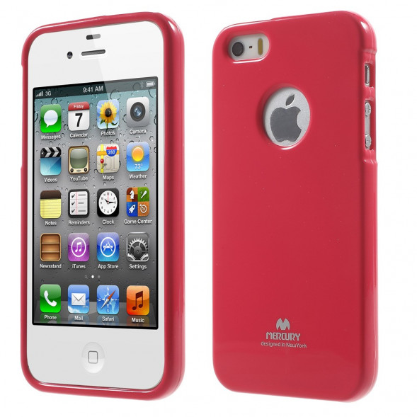 TPU Чехол MERCURY для iPhone 5, 5S, SE (красный)