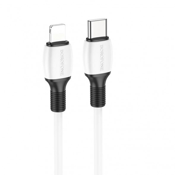 Кабель Type-С - Lightning BOROFONE BX84 Rise PD, Быстрая зарядка, 1м для iPhone (белый)