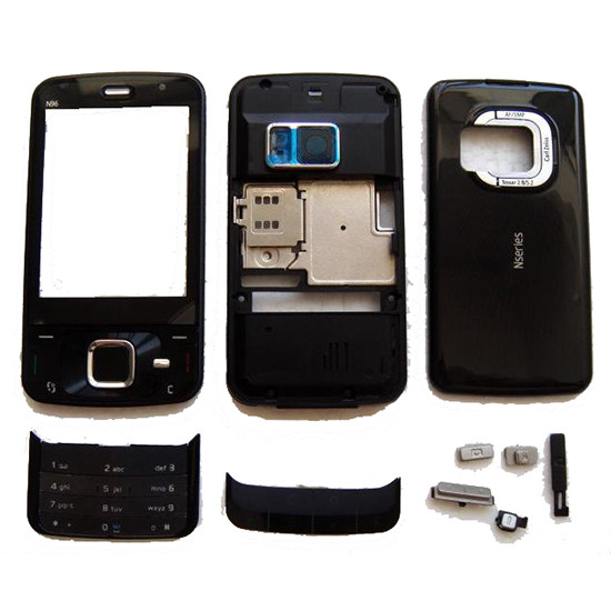 Корпус для Nokia N96 с клавиатурой и кнопками (черный)