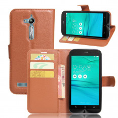 Чехол с визитницей для Asus Zenfone Go ZB500KL, ZB500KG (коричневый)