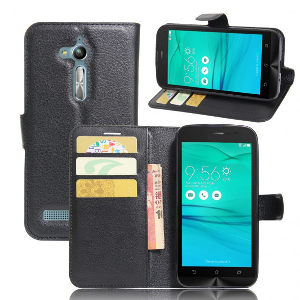 Чехол с визитницей для Asus Zenfone Go ZB500KL, ZB500KG (черный)